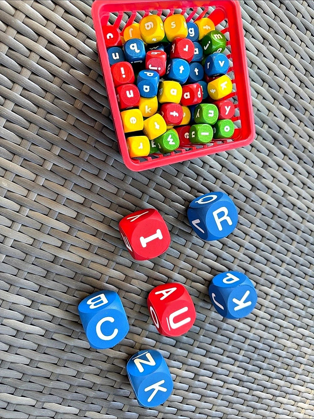 Alphabet Dice Learning Toy Set Multicolor